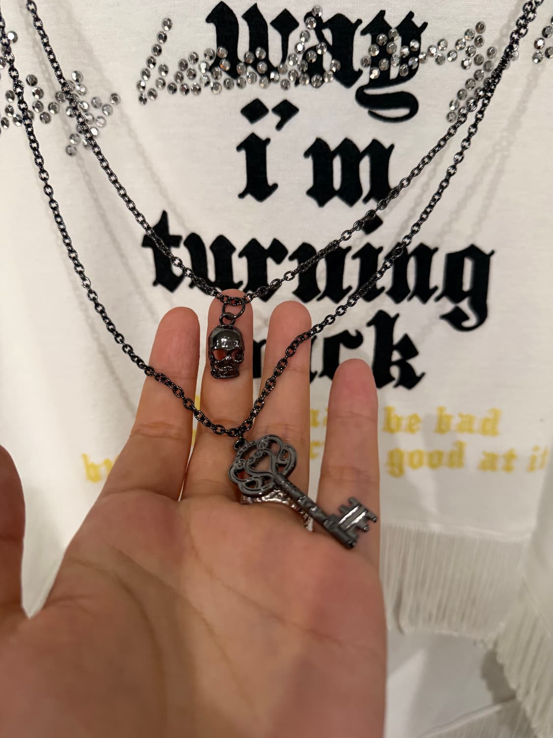 Cecil Mcbee necklace point lettering top 상품이미지7