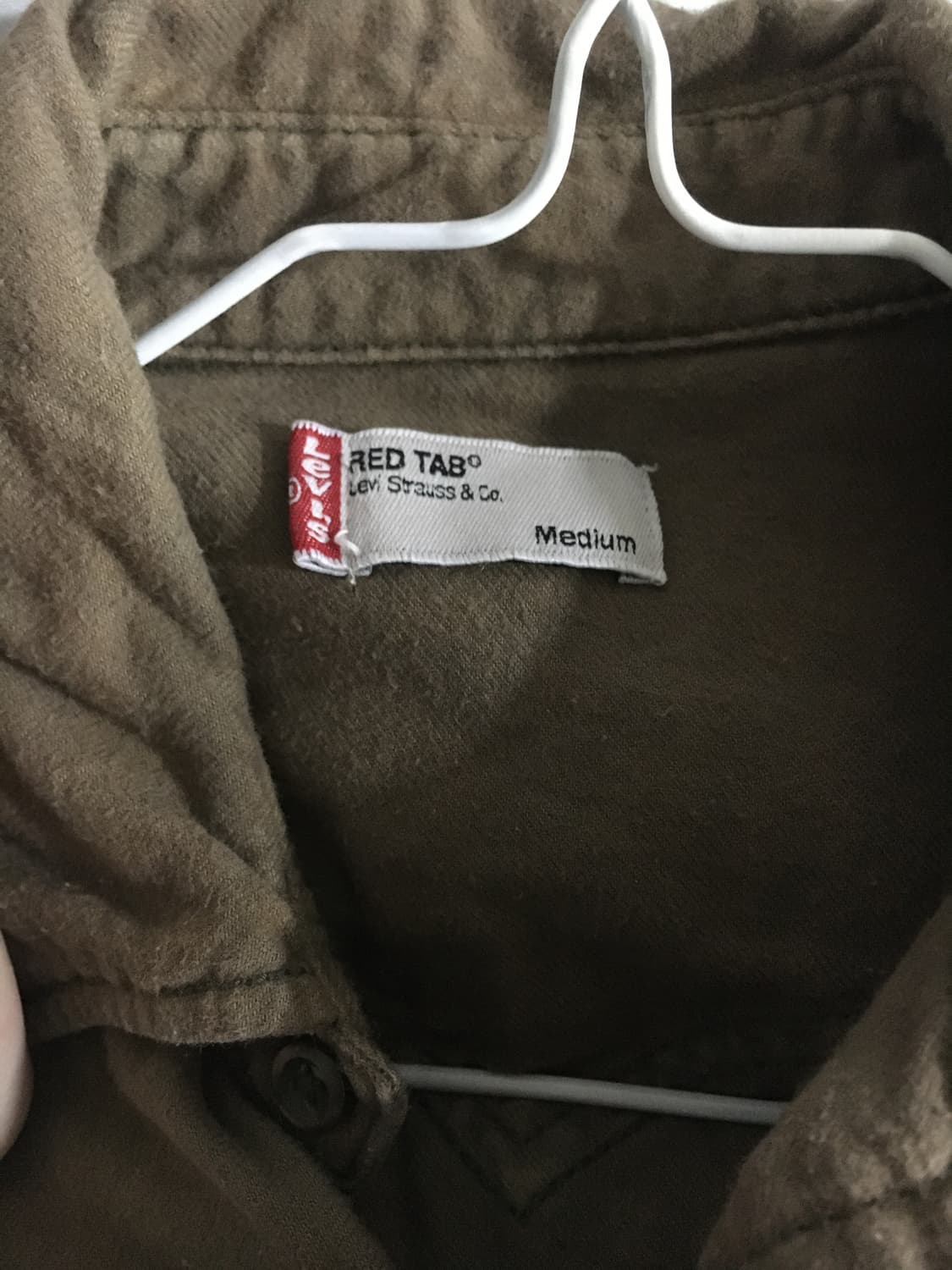 리바이스 카키 코튼 셔츠 상품이미지4