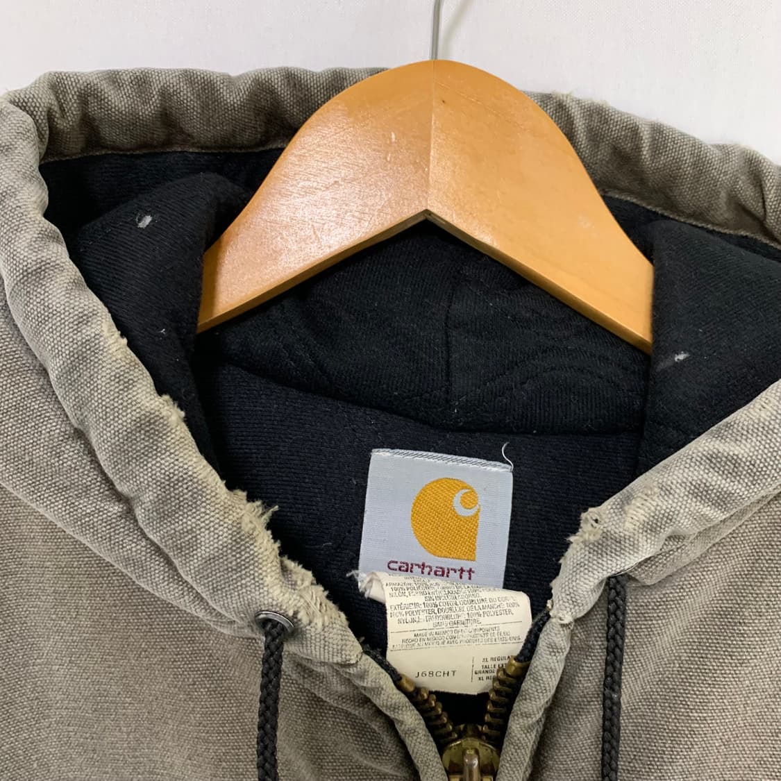 칼하트 데미지 후드 워크 자켓 빈티지 데님 그레이 XL 남녀공용 상품이미지2