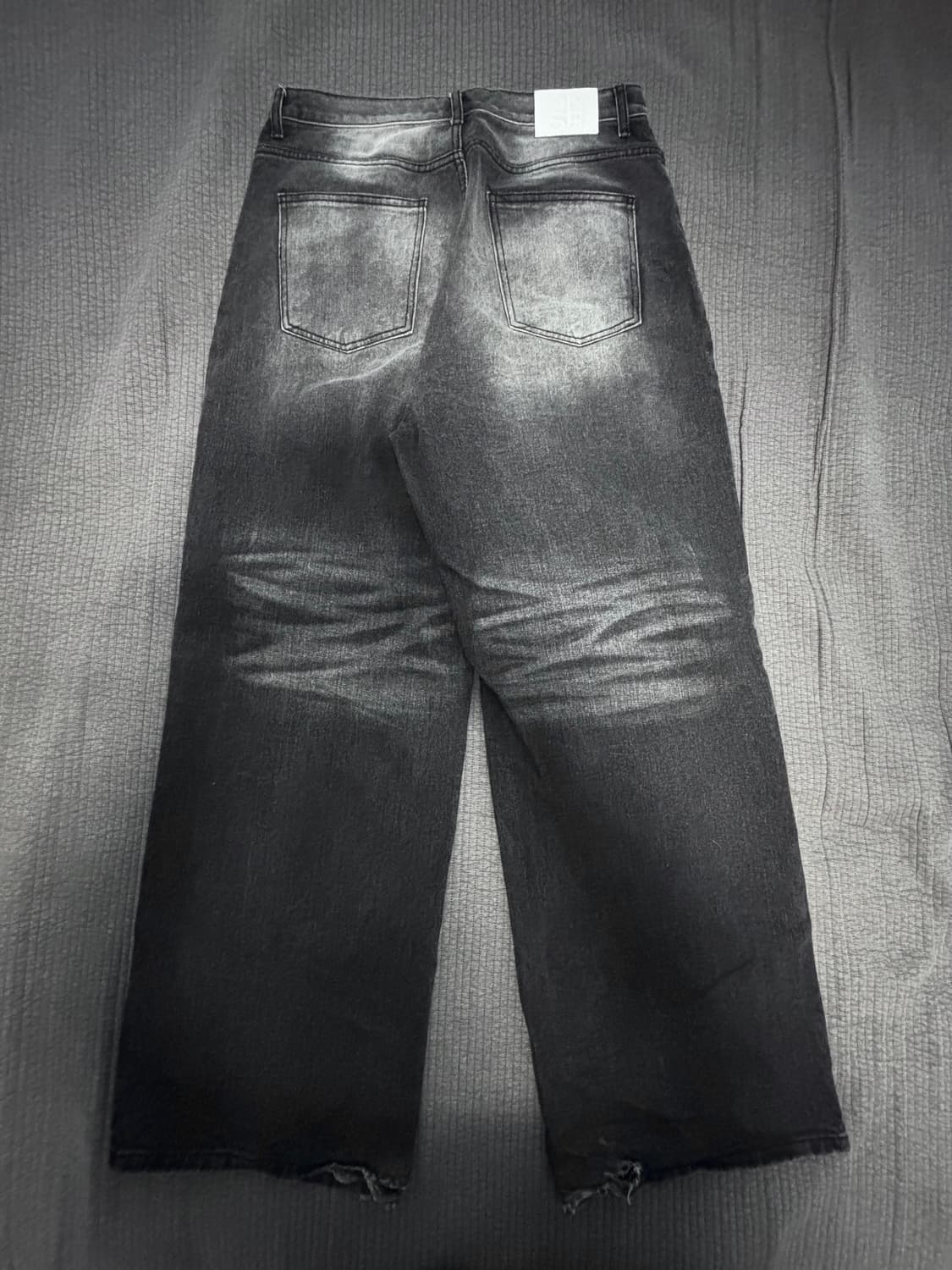 DNSR 시그니처 와이드 데님 팬츠 블랙 L 상품이미지3