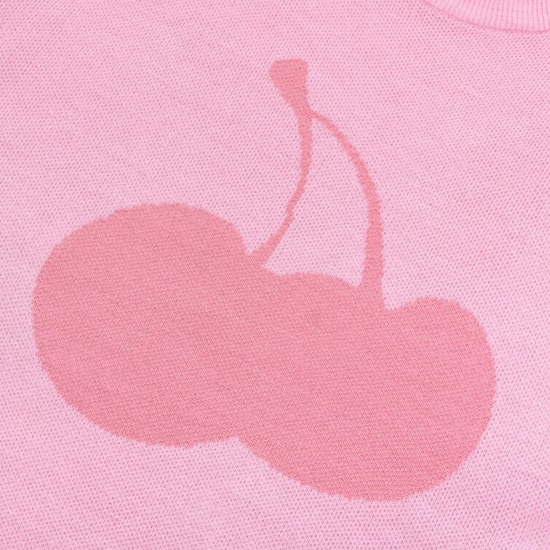 CHERRY TONE ON TONE ROUND NECK KNIT 상품이미지4