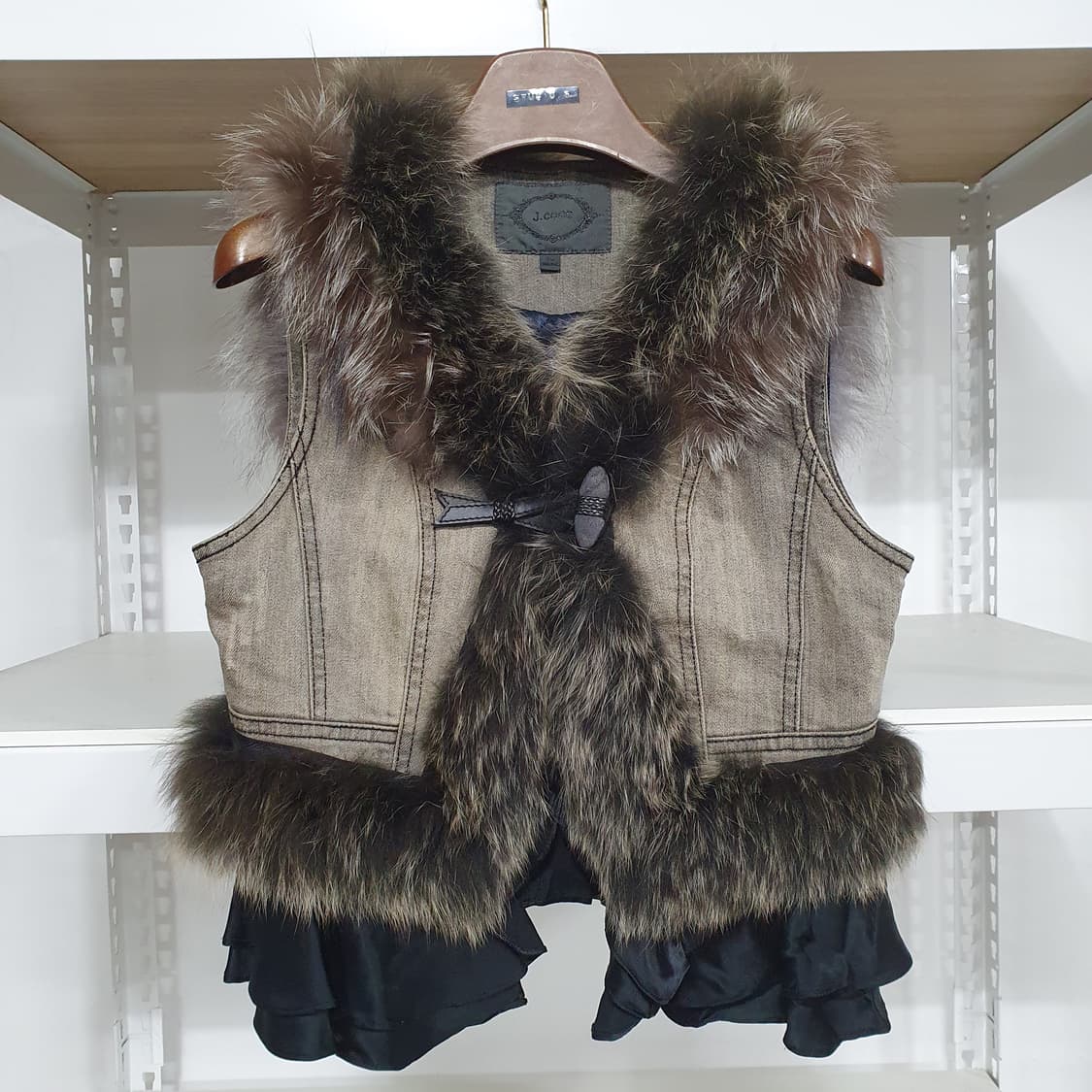 빈티지 데님 토끼털 조끼 y2k 페어리그런지 오네갸루 달천깔 상품이미지6