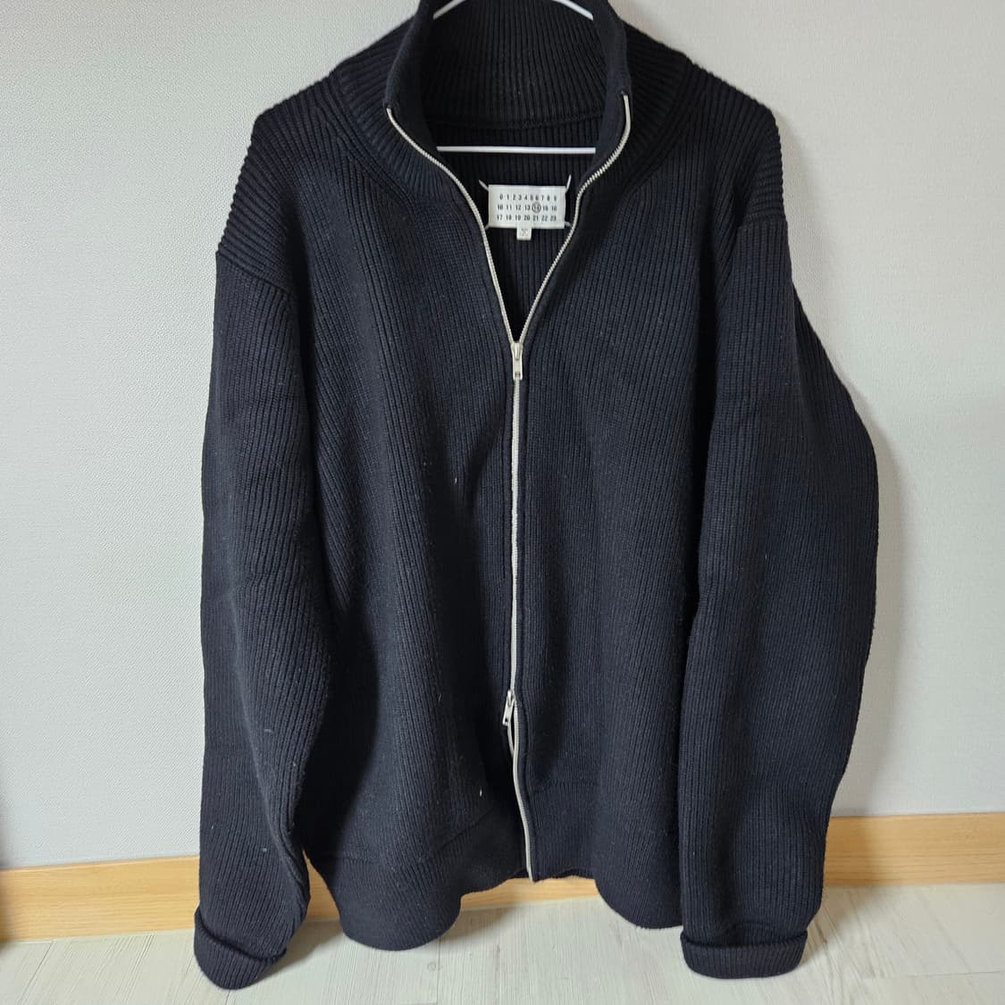 (XL/54) 마르지엘라 니트 집업 블랙 상품이미지1