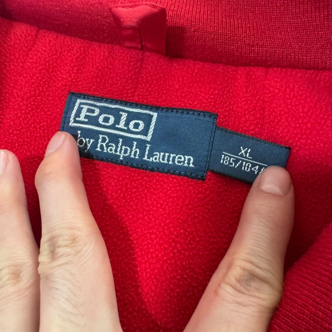 폴로 랄플로렌 나일론 쉘 플리스 레드 봄버 자켓 상품이미지4