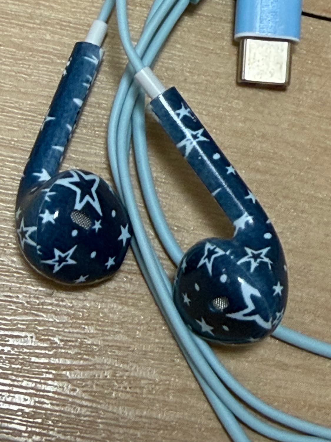 카비시 스타 줄이어폰 네이비 + 퍼플 별음표 파츠 세트 상품이미지4