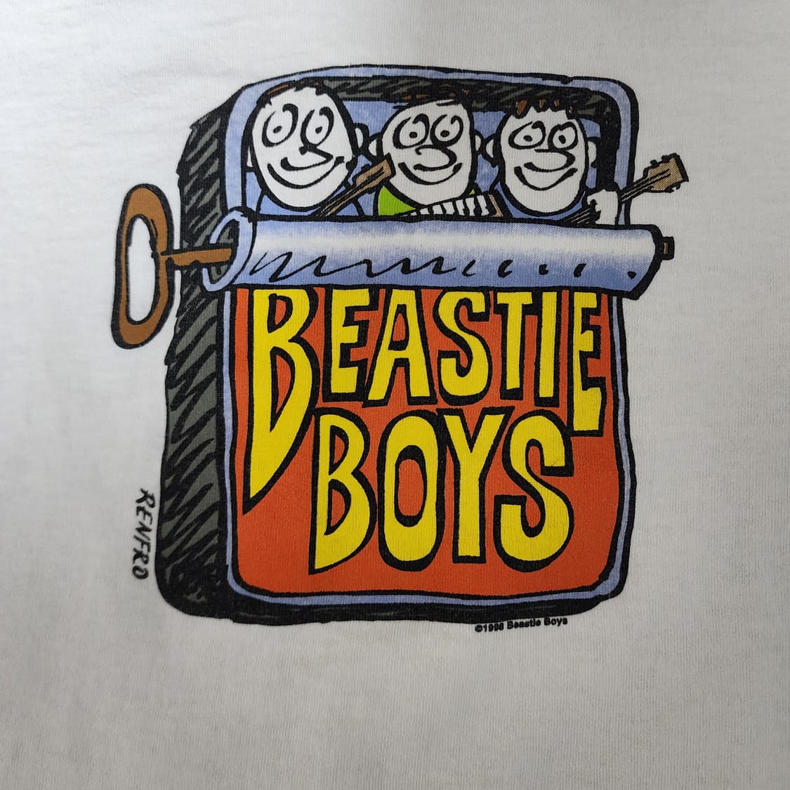 [L] 90s 비스티보이즈 RENFRO 통조림 빈티지 밴드티 랩티 상품이미지2