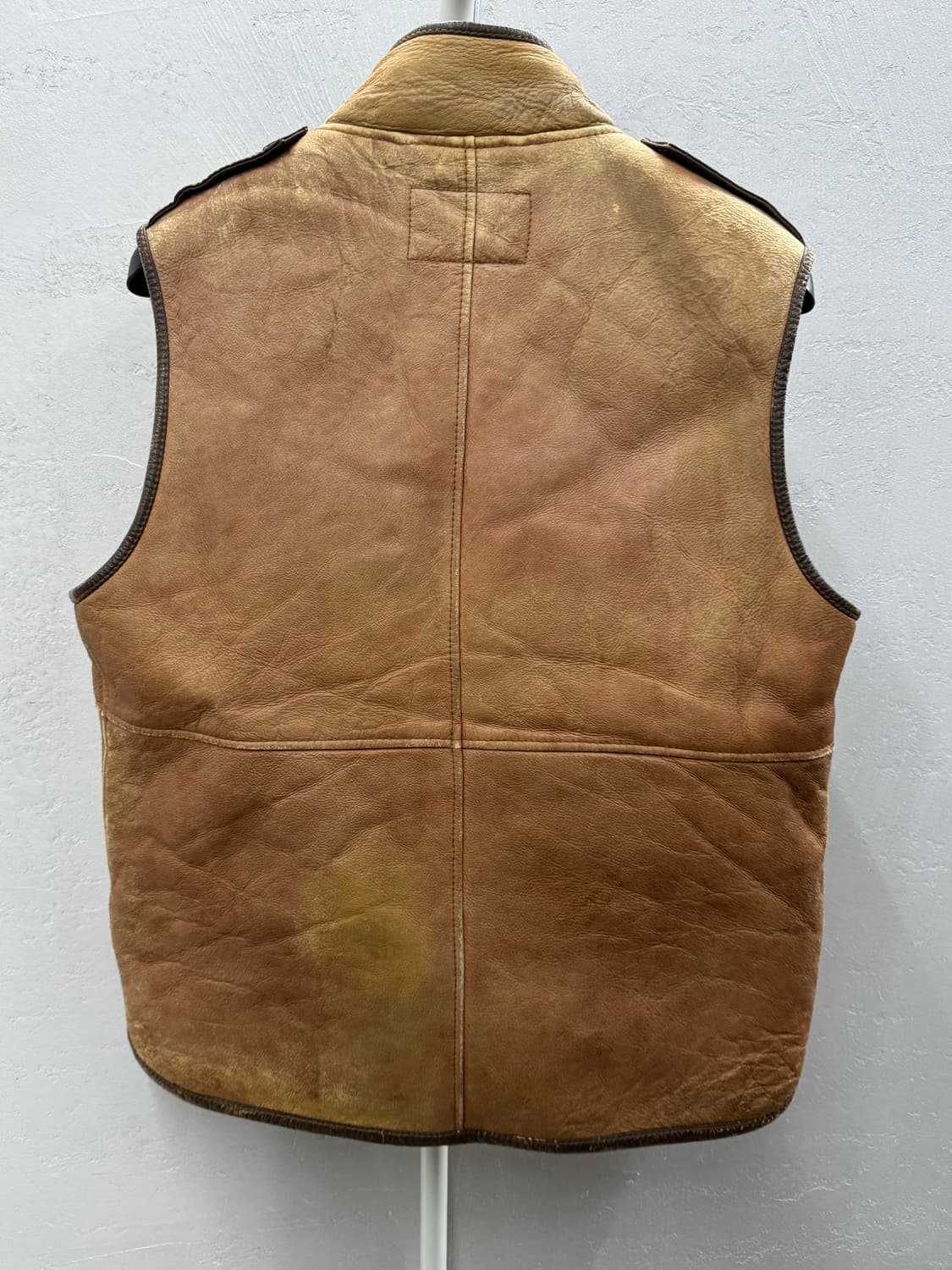 Made in USA 양가죽 양털 헌팅 무스탕 베스트 XL 상품이미지4