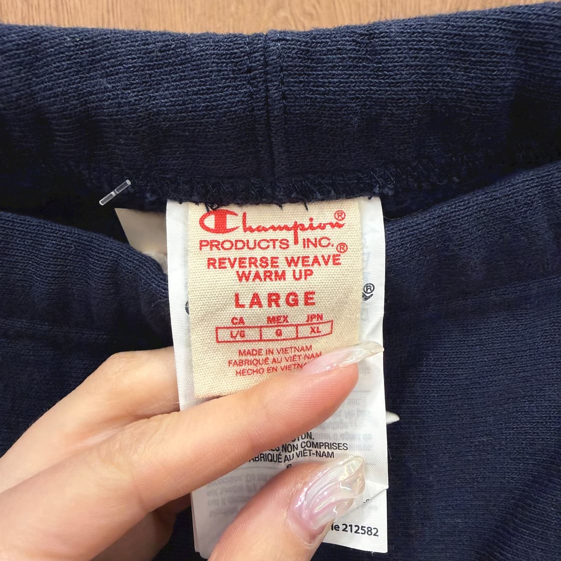 챔피온 트레이닝 팬츠 리버스위브 자수로고 디테일 레귤러핏 네이비 상품이미지7