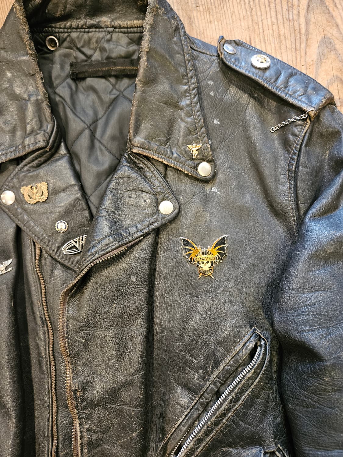 70s 빈티지 AMF  harley davidson 라이더 레더 자켓 상품이미지3