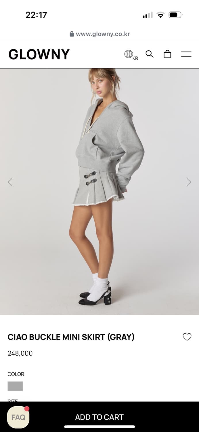 S 새상품) 글로니 CIAO BUCKLE MINI SKIRT 상품이미지3