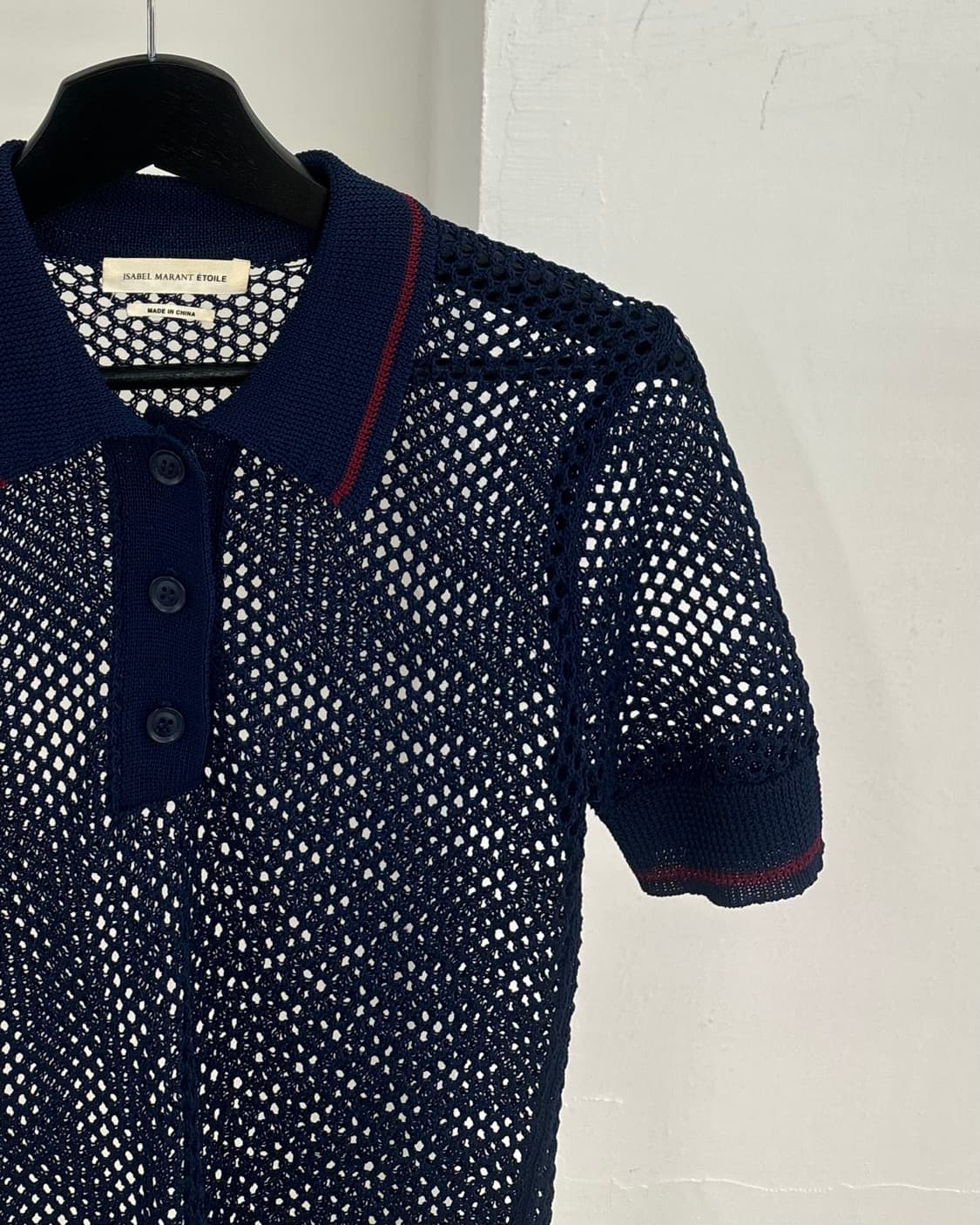 이자벨마랑 블루 시스루 하프 니트 상품이미지4