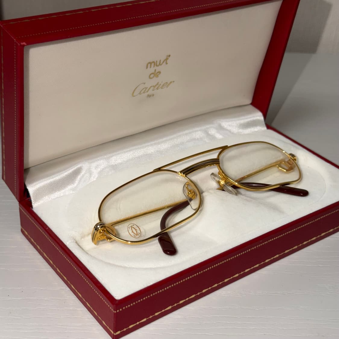 (OS) Cartier 까르띠에 트리니티 빈티지 금장 안경 상품이미지1