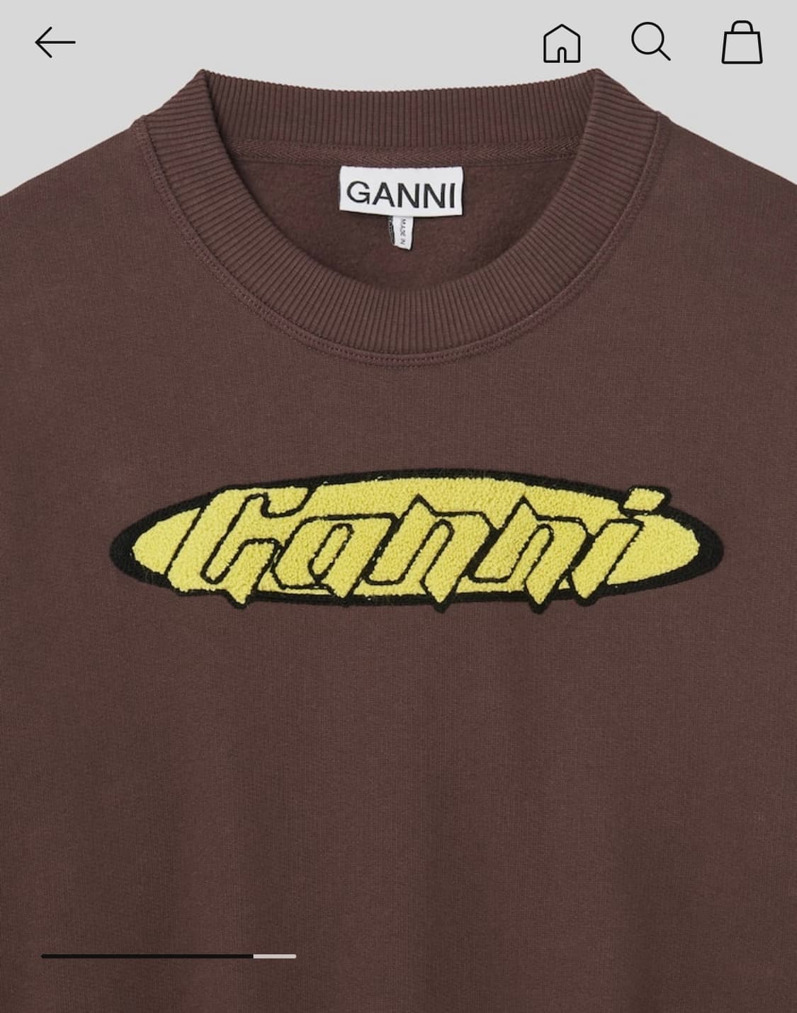 (제니착용) (L) 가니 여성 로고 맨투맨 커피 상품이미지4