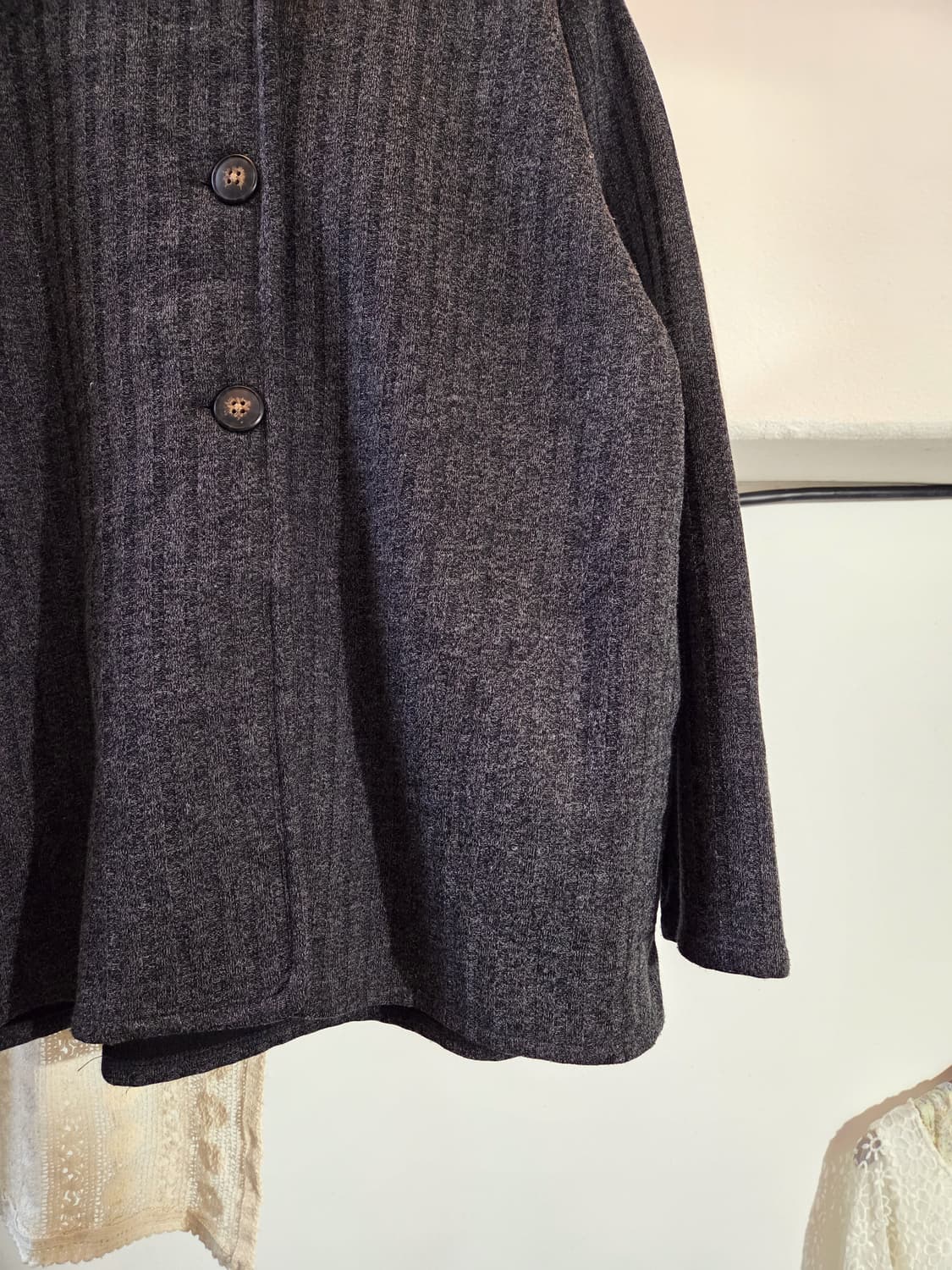 차콜 후드 아우터 상품이미지3