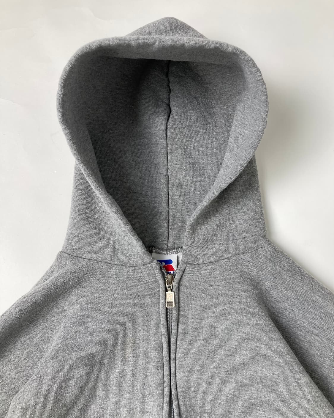90s Russell Zip Up Hoodie (heather grey) 상품이미지6