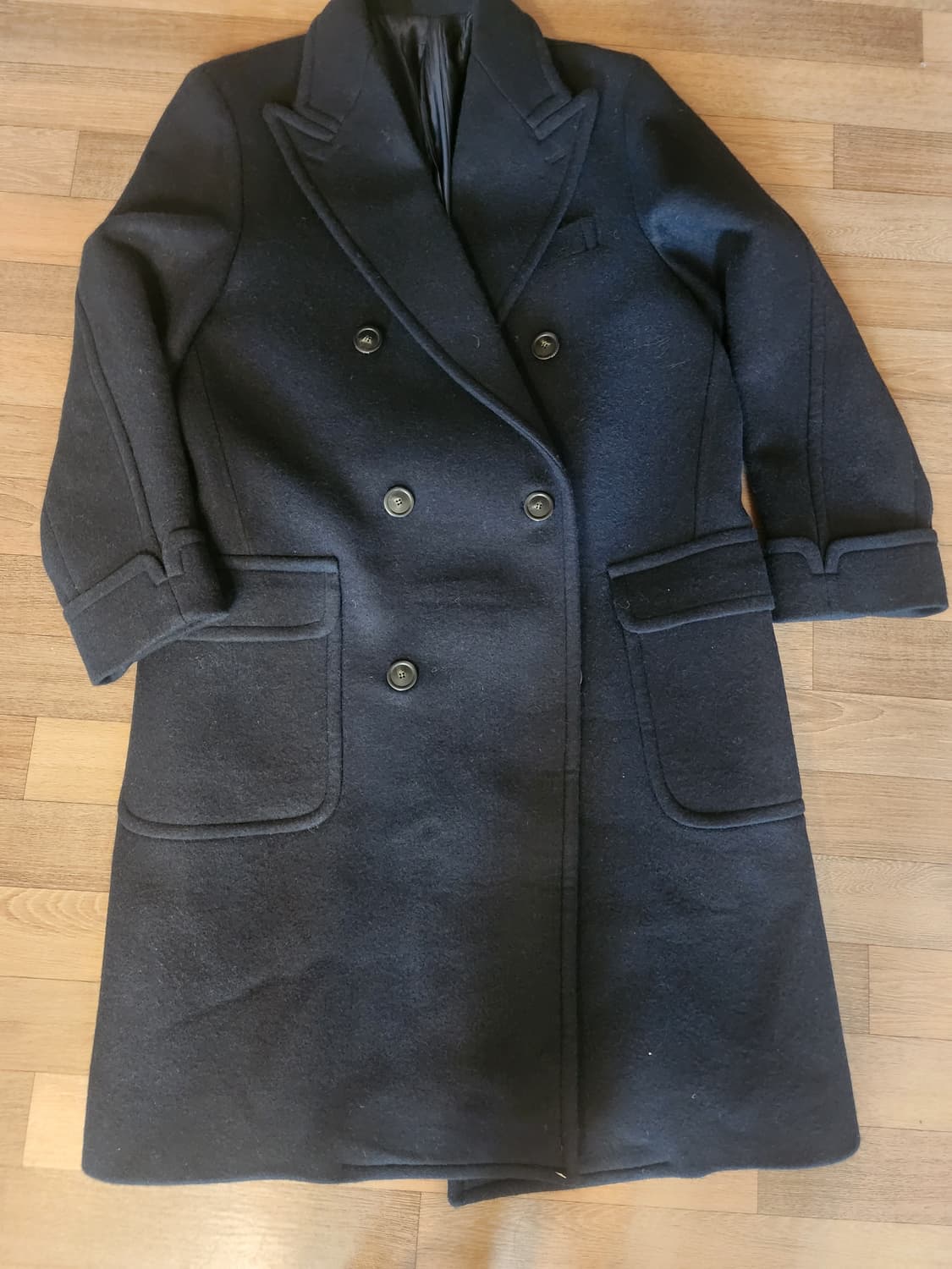 리넥츠 renacts 폴로코트 네이비 카멜헤어 2사이즈 새상품 상품이미지2