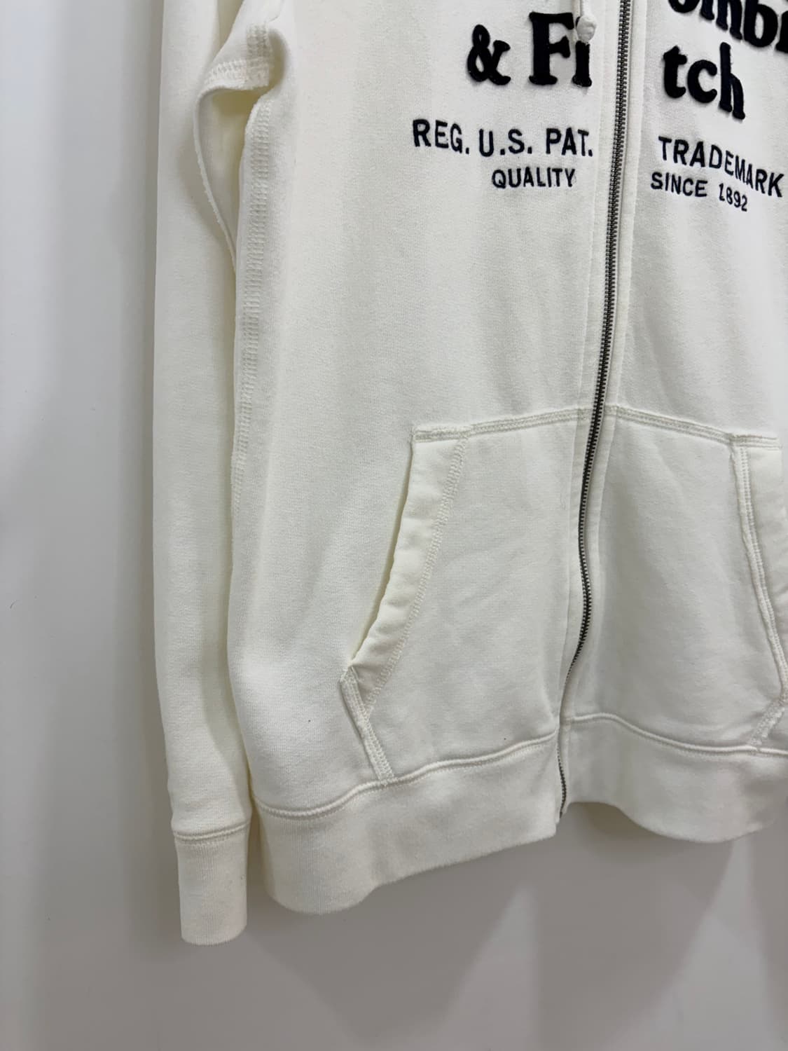 아베크롬비 흰색 화이트 후드집업 상품이미지6