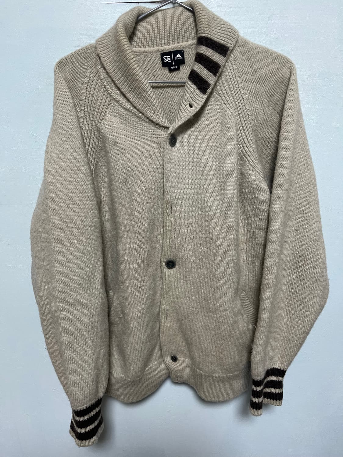 아디다스 삼선 스트라이프 니트 가디건 상품이미지1