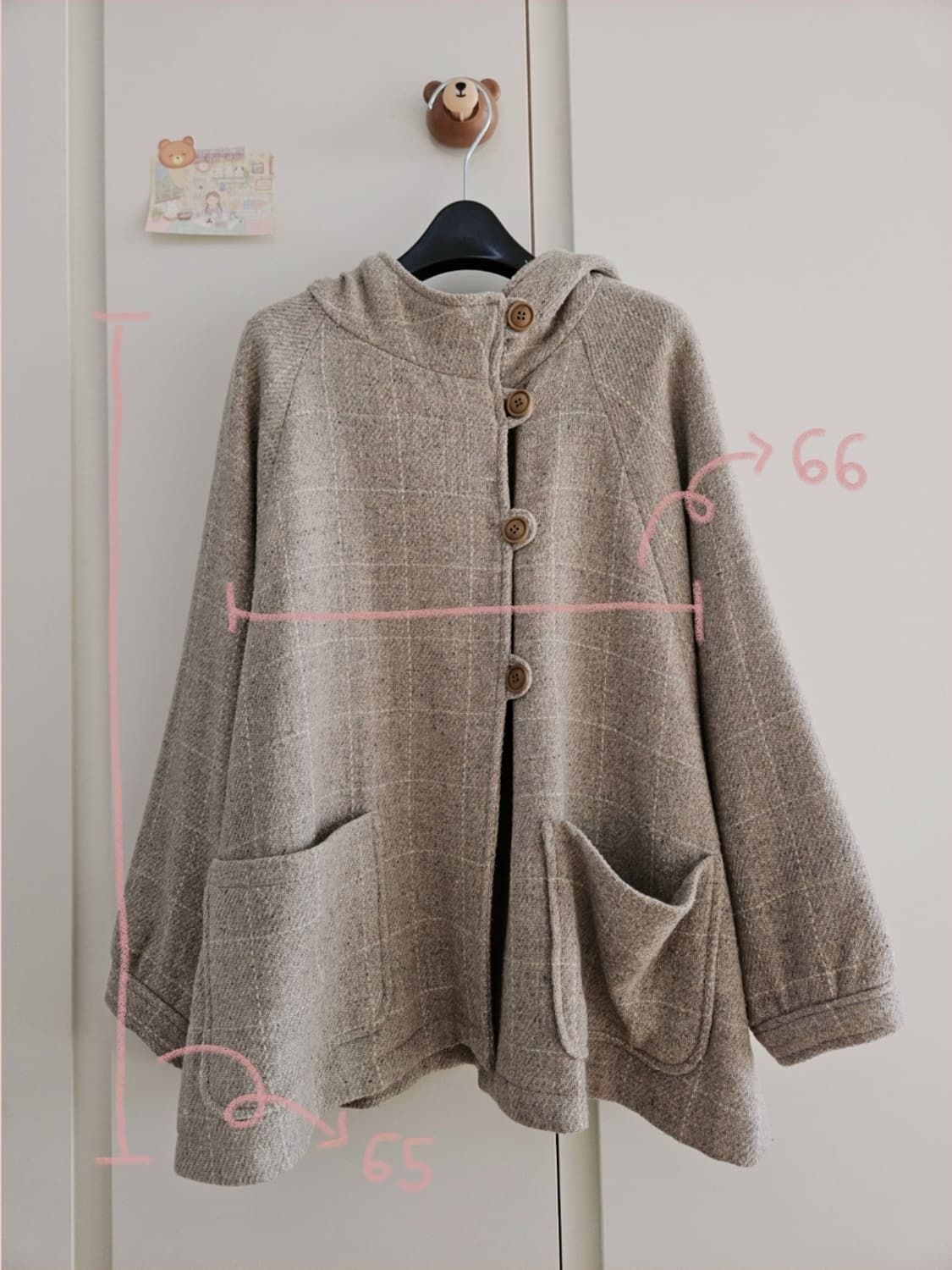 빈티지 사만사모스 sm2 후드코트 판초핏 케이프 상품이미지10