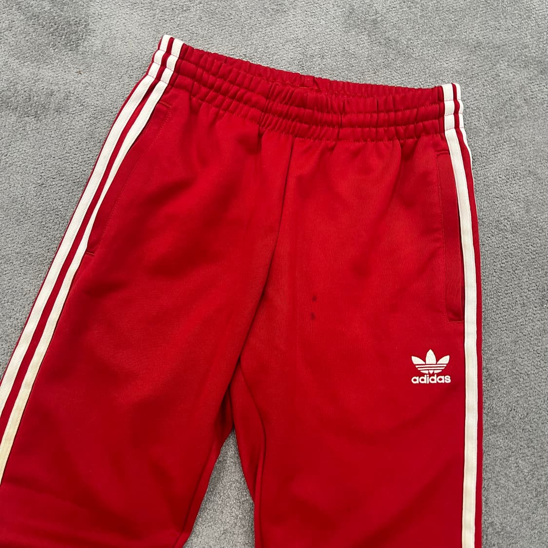 S 아디다스 삼선 트레이닝 바지 레드 상품이미지2