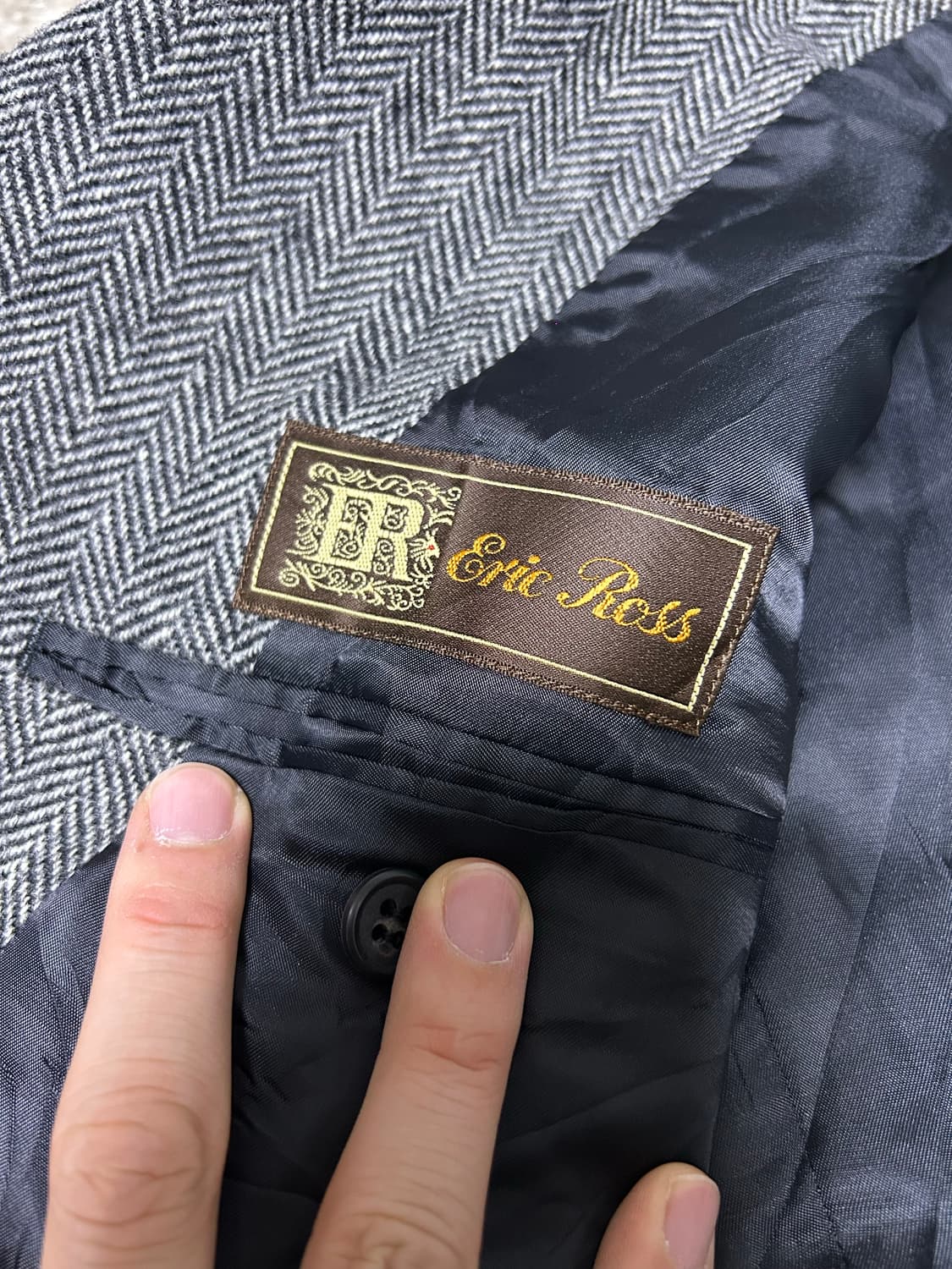 일제 헤링본 블레이저 사이즈 105~110 상품이미지3