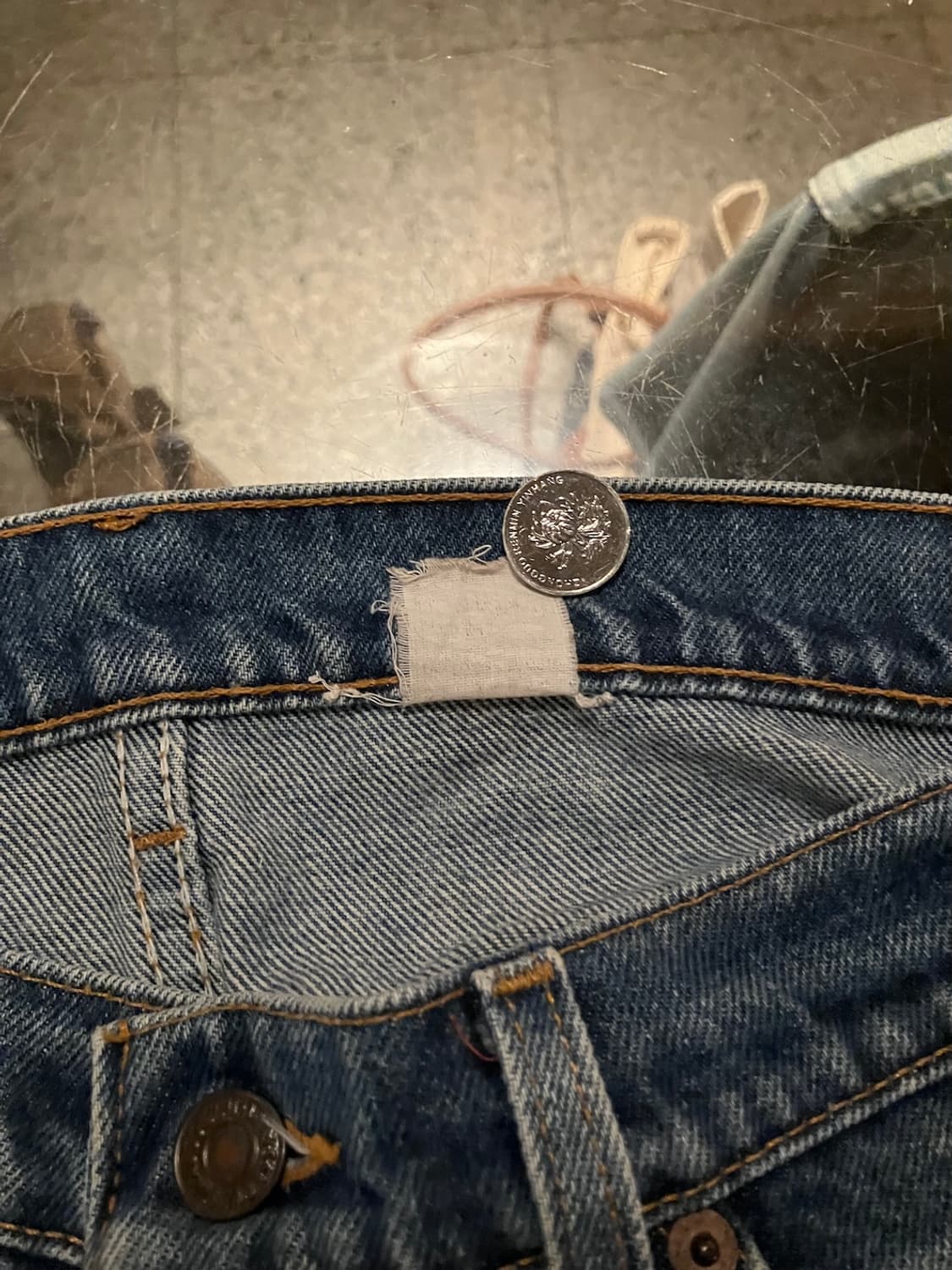 90s USA 빈티지 리바이스 517 오렌지탭 부츠컷 데님 팬츠 상품이미지10