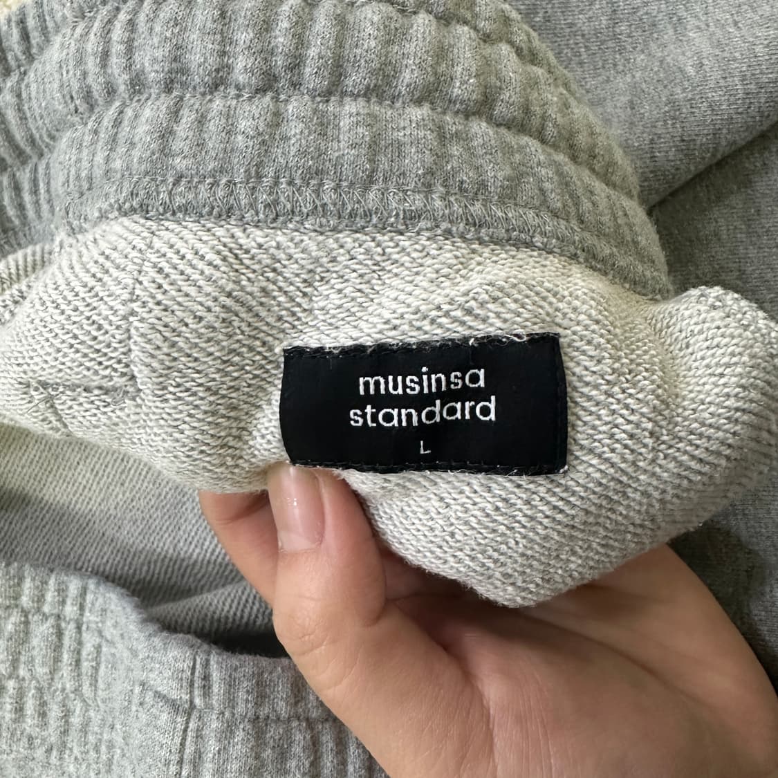 L 무신사 스탠다드 그레이 트레이닝 팬츠 0319D 상품이미지2