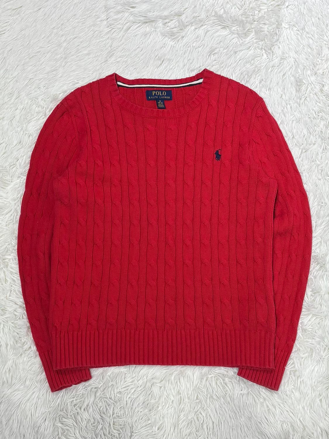 폴로랄프로렌 네이비포니 레드 케이블 니트 상품이미지3