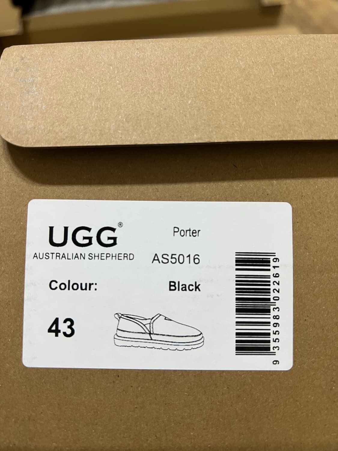 주우재 어그 슬립온 43사이즈 블랙 새상품 상품이미지5