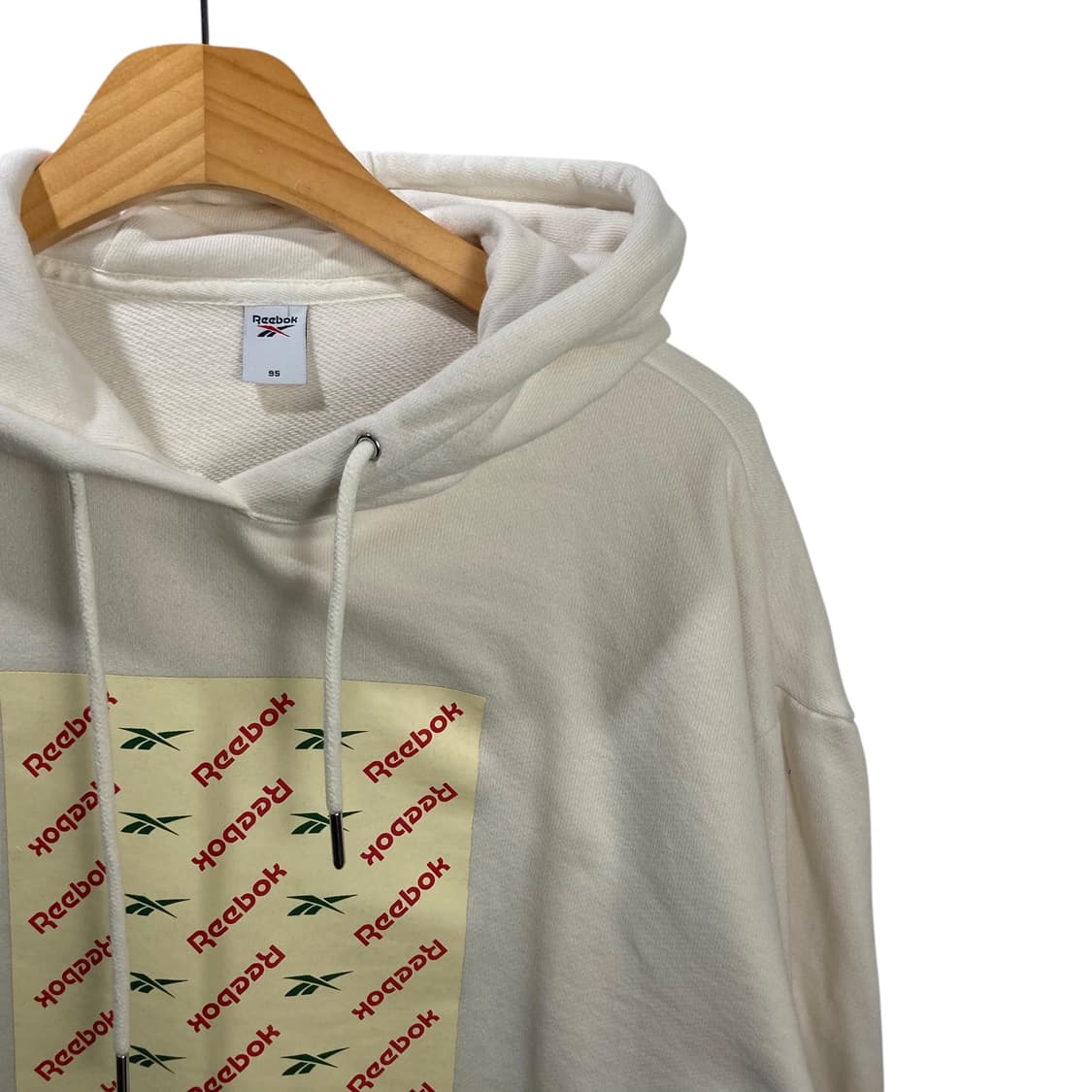 리복 박스로고 아이보리 후드 상품이미지3