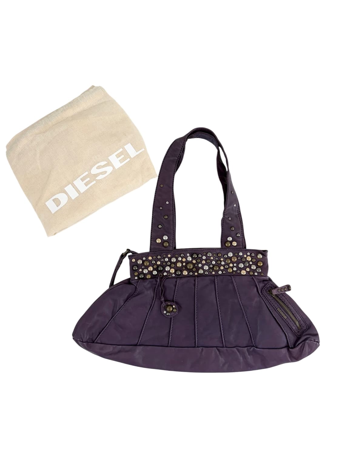 디젤 스터드 퍼플 숄더백 상품이미지1