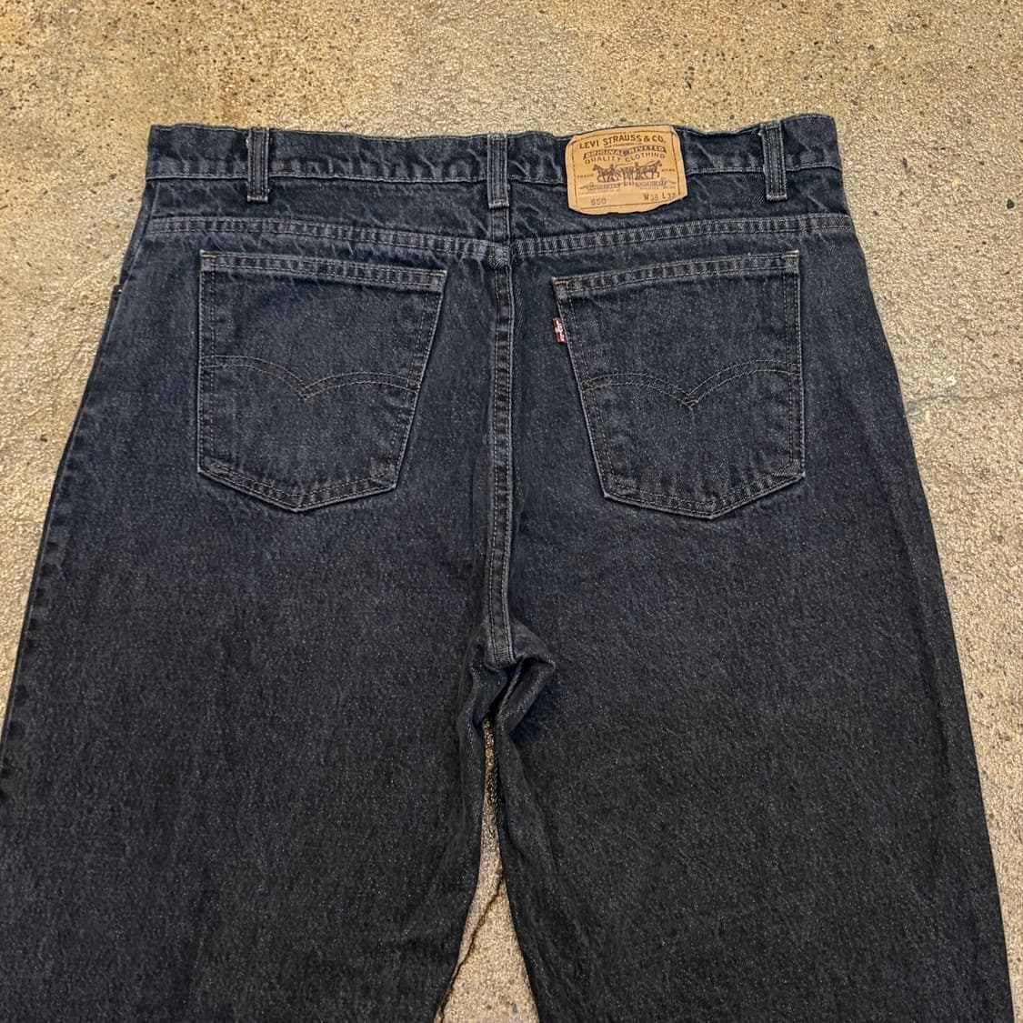 90s Made in USA 빈티지 리바이스 550 블랙진 청바지 상품이미지5