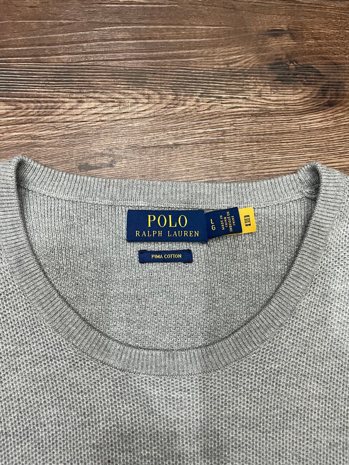 폴로 랄프로렌 피마코튼 니트 스웨터 스웻셔츠 그레이 상품이미지6