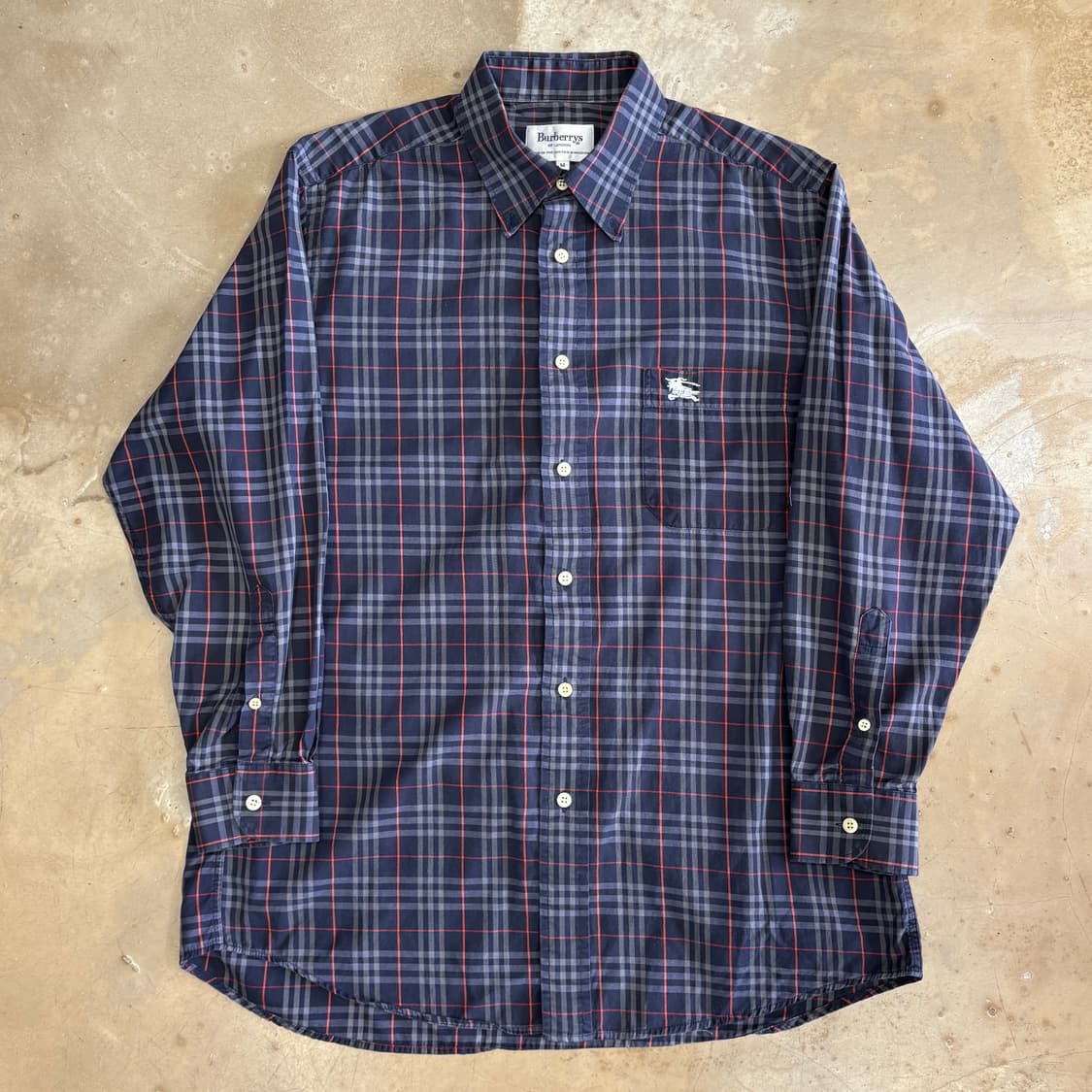 M 버버리 네이비 체크셔츠 상품이미지2