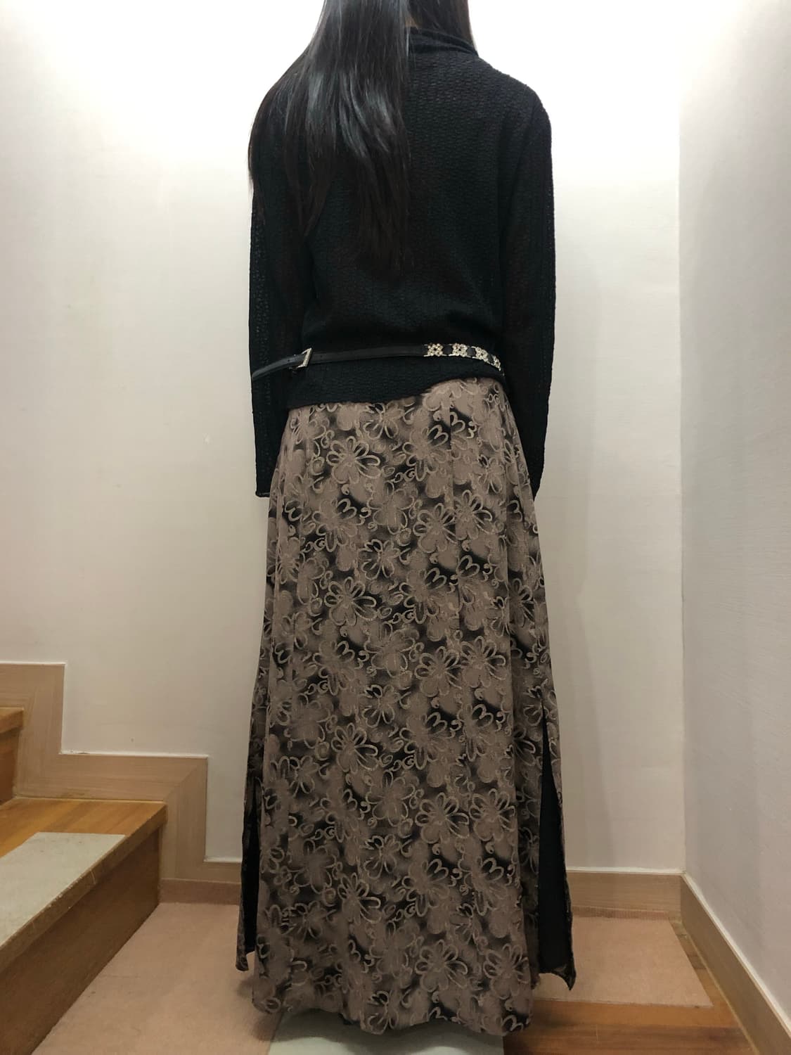 빈티지 블랙 패턴 탑 상품이미지5