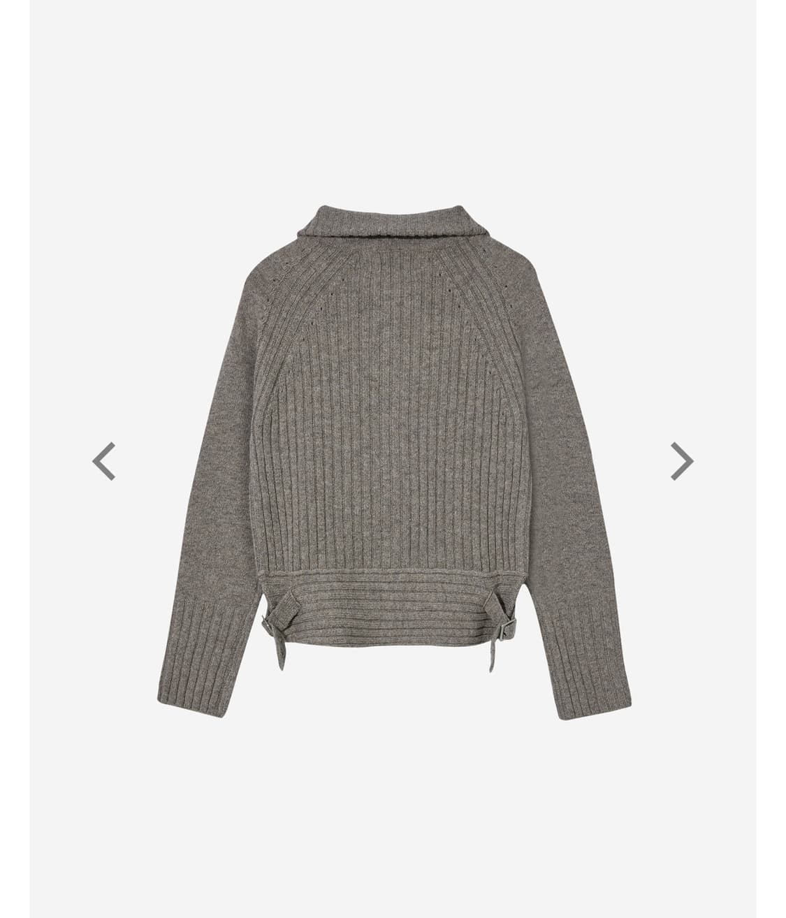 세릭 HEM BUTTON KNIT ZIP UP 브라운 상품이미지4