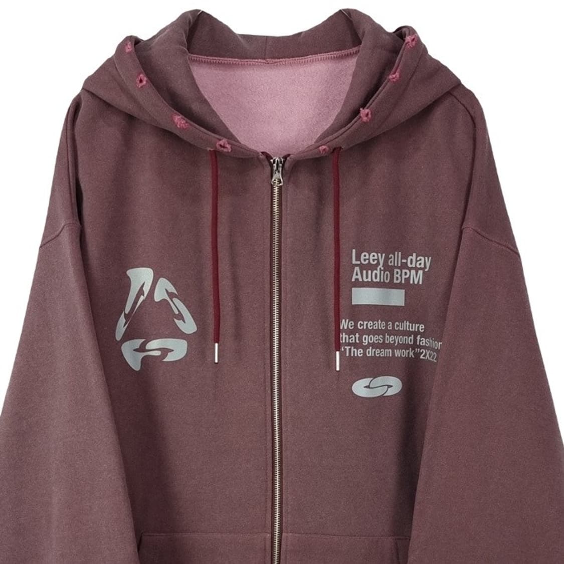 [LEEY YEEL(새상품)그래픽 프린팅 오버핏 후드 집업 M19821 상품이미지4