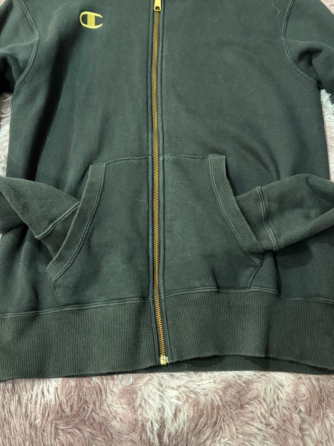 챔피온 금장 레터링 후드집업 상품이미지4