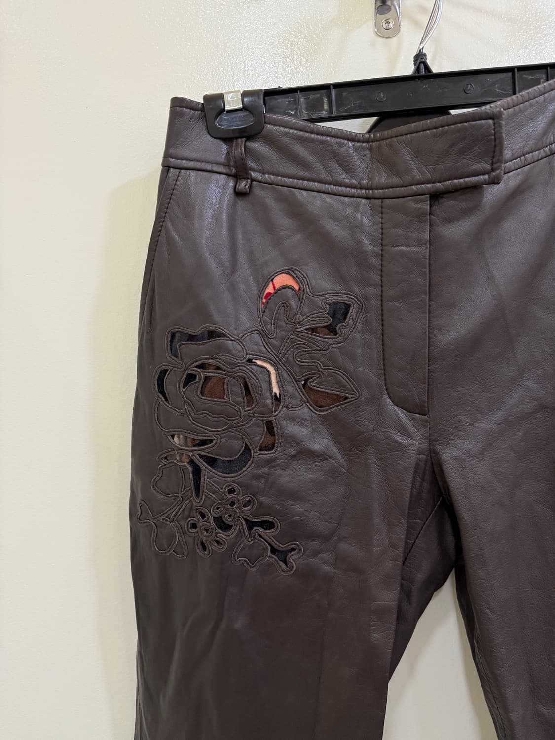 겐조 카우 레더 패턴 팬츠 정품 상품이미지2