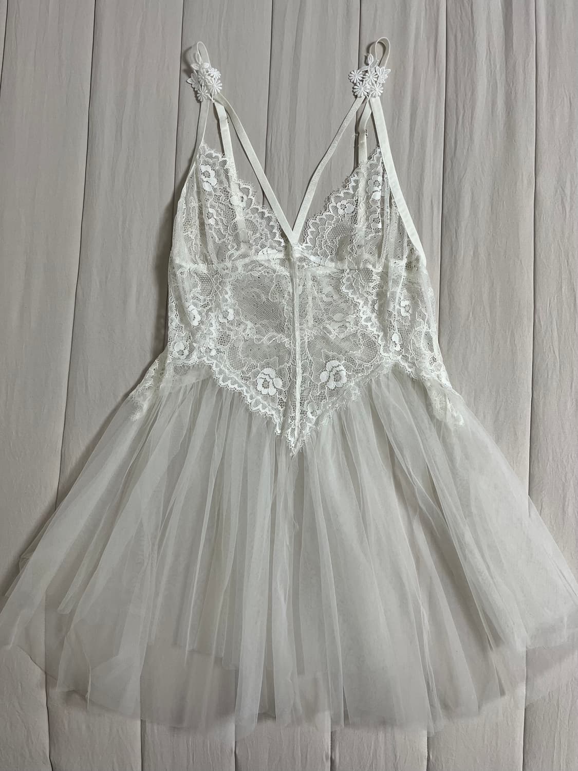 빈티지 화이트 페어리 레이스 슬립 원피스 상품이미지4