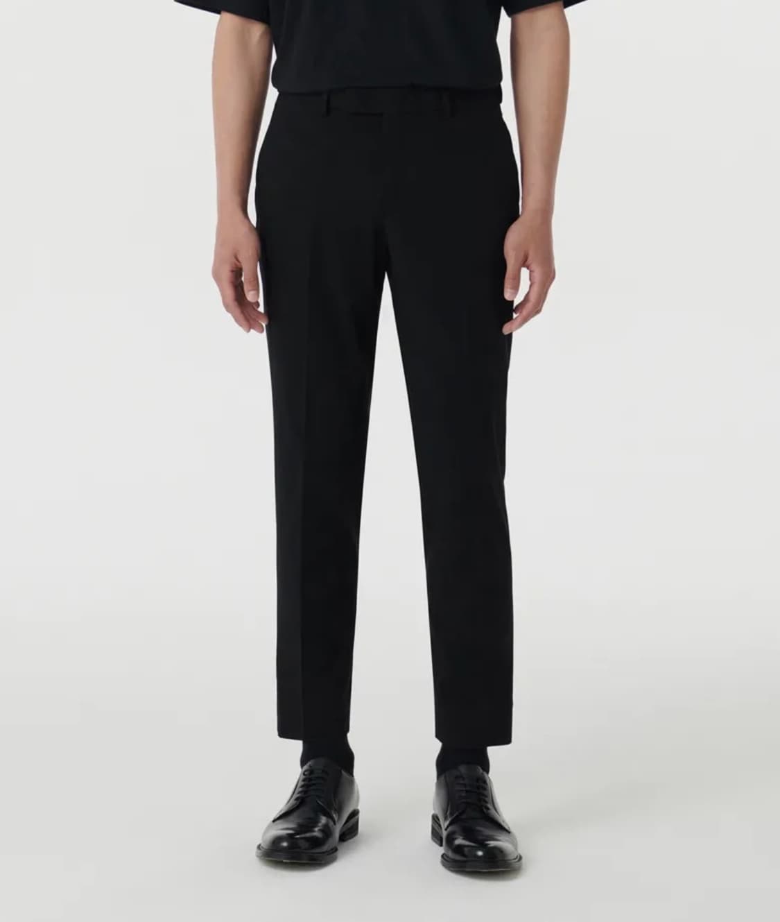 테이퍼드 히든 밴딩 크롭 슬랙스 상품이미지1