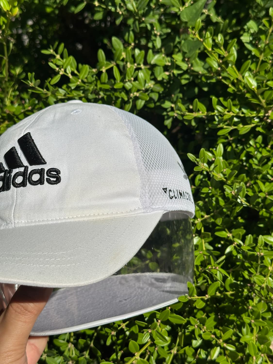 [F] ADIDAS 아디다스 로고 화이트 볼캡 모자 상품이미지4