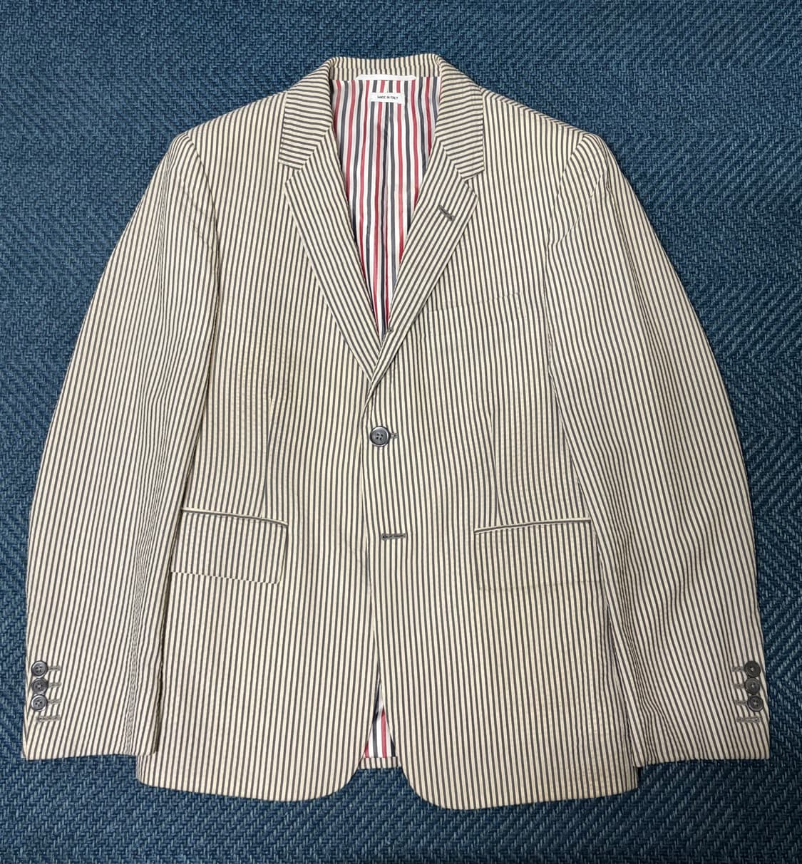 톰브라운 울 시어서커 블레이저 자켓 1사이즈 상품이미지1