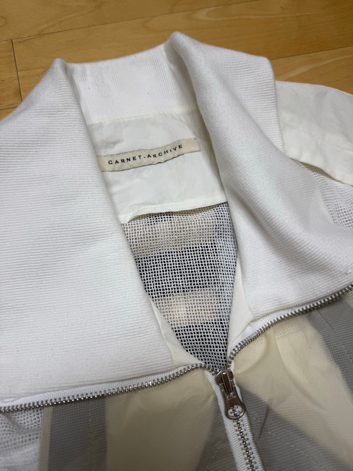 카르넷아카이브 매스 봄버 자켓 화이트 M 상품이미지4