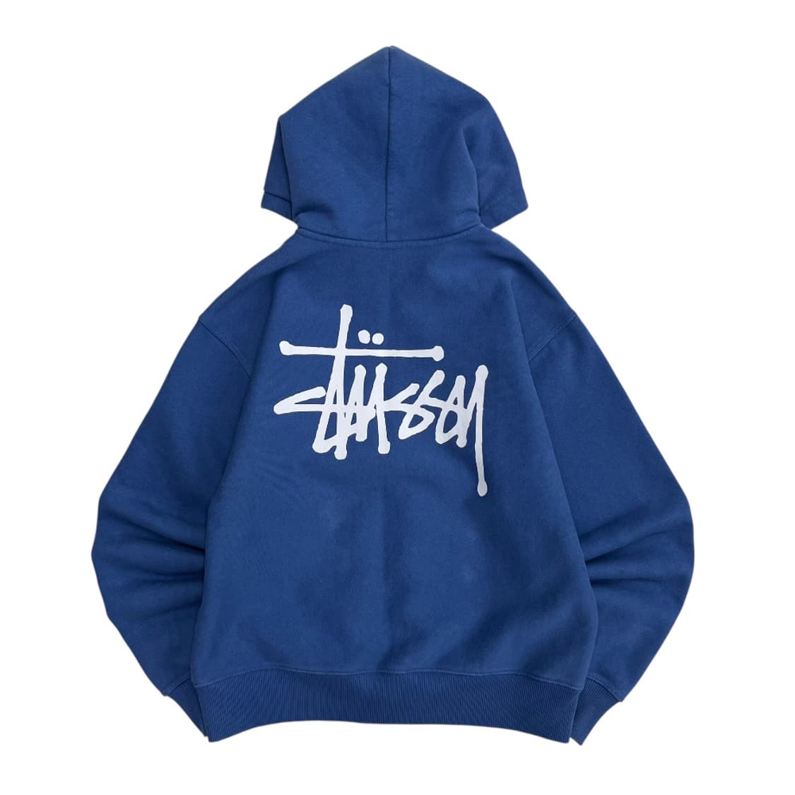 스투시 미니로고 블루 후드집업 S 상품이미지3