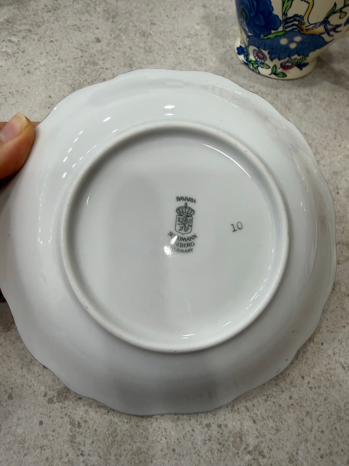 독일 바바리아(Bavaria)와일드 로즈 블러시 빈티지 찻잔 소서 세트 상품이미지5