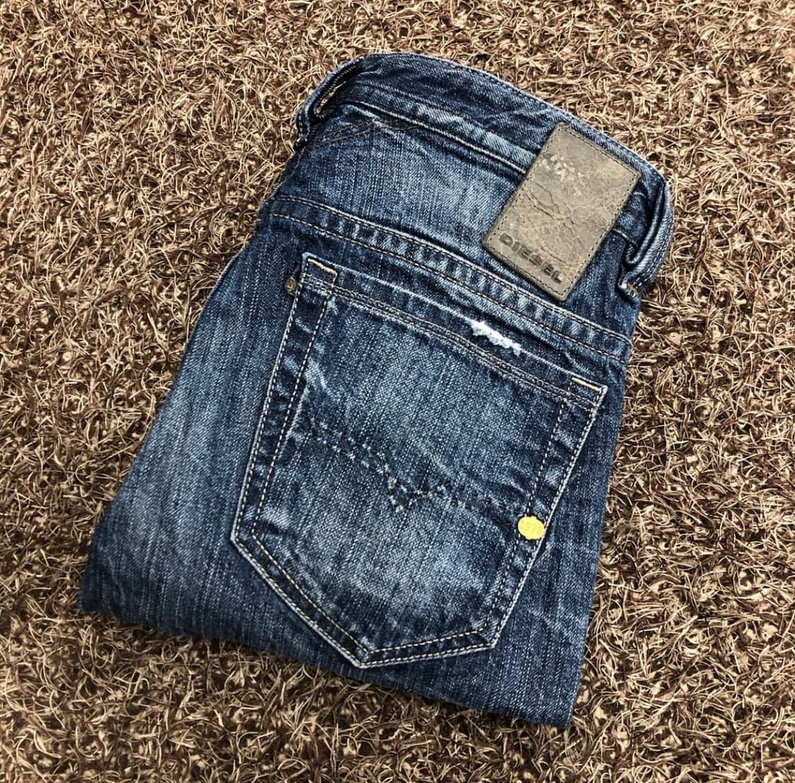 디젤 Thavar 워싱 디스트로이드 슬림 스키니진 데님 팬츠 상품이미지4