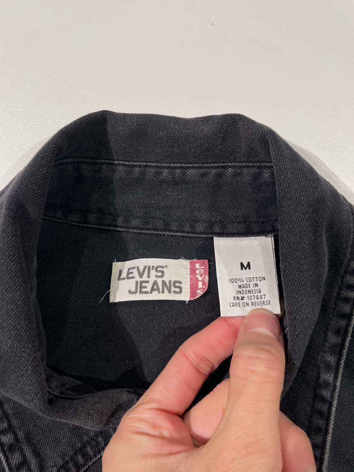 리바이스 레드탭 흑청 체스트 포켓 데님 셔츠 상품이미지7