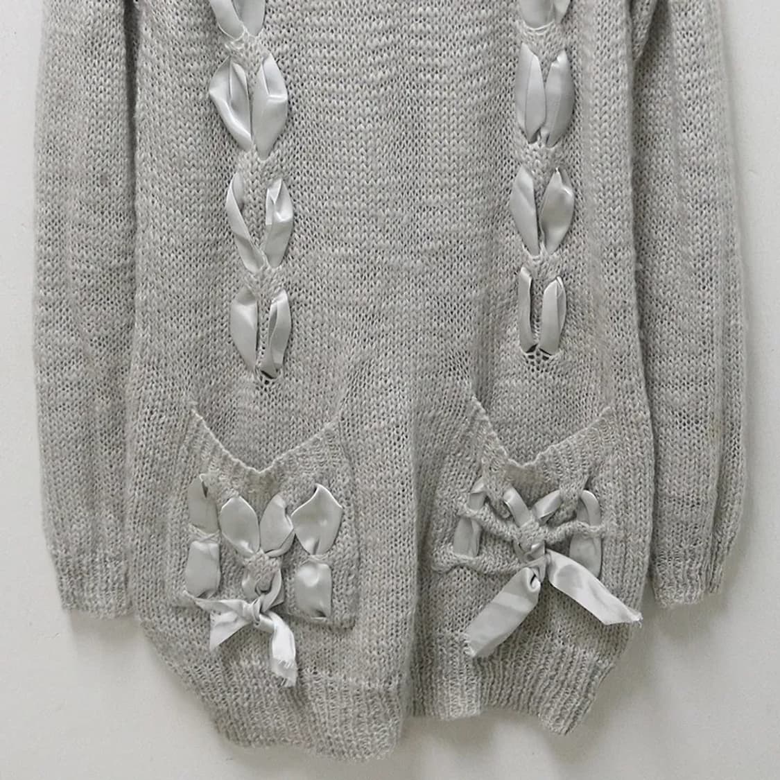 EARTH MUSIC 발레코어 리본 울 혼방 롱  니트 64326 상품이미지4