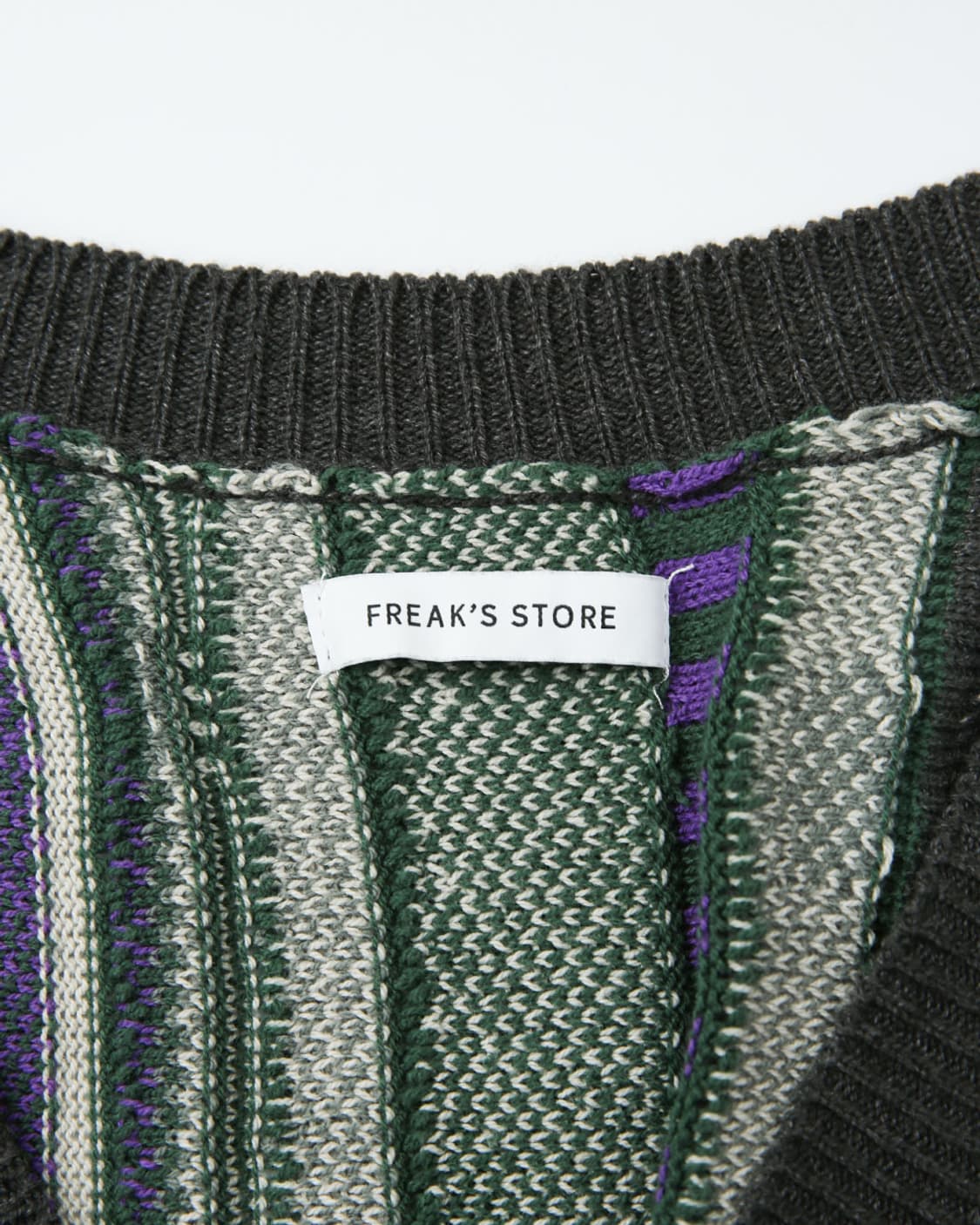 FREAK'S STORE Jacquard Stripe Knit Vest 상품이미지4